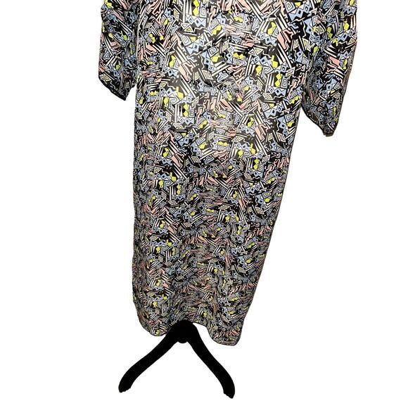 Lularoe Kimono Swim Cover Up Cardigan Sheer Pink Purple Black Shirley M - Picture 6 of 10